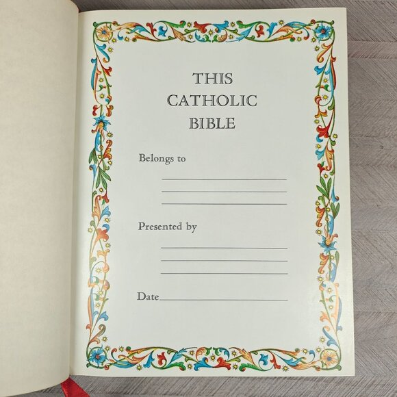 Catholic Deluxe Edition Holy Bible 1961 Vintage Hardcover Confraternity - Picture 2 of 11